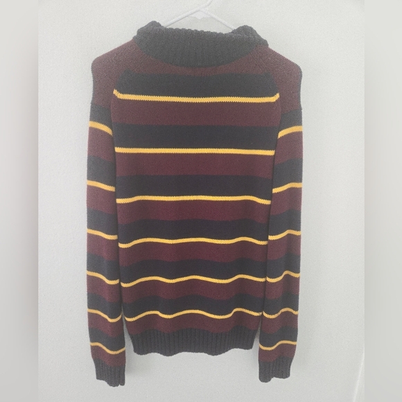 Vintage Polo Ralph Lauren striped mock neck pullover sweater Boys Size XL 20 - Picture 2 of 6